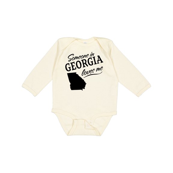 Inktastic Someone in Georgia Loves Me Boys or Girls Long Sleeve Baby Bodysuit