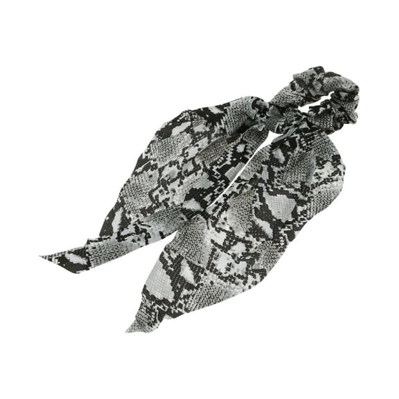 Unique Bargains 1 Pc Grace Tie Triangle Ribbon Scrunchies Gray