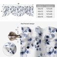 thumbnail image 6 of Blue Floral Tie Up Valance Curtains for Windows, Kitchen Curtains Window Treatments, Retro Blossom Flower Botanical Leaf Plant Short Window Shades Valances for Bedroom Bathroom Cafe 42"x12", 6 of 8