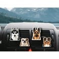 thumbnail image 5 of WIRESTER 4pcs Car Air Freshener Fragrance Vent Clip (Lemon Scented Pad), Black Siberian Husky Dog & Black Tan German Shepherd Dog & English Bulldog & Brown Tan Aussie Australian Shepherd Dog, 5 of 6