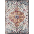 thumbnail image 3 of Mark&Day Area Rugs, 8x11 Olivia Traditional Saffron/Navy Area Rug, Blue Off-White Orange Carpet for Living Room, Bedroom or Kitchen (7'10" x 11'), 3 of 10