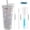 Silvery, variant on Stainless Steel Water Bottles Diamond Full Rhinestone Coffee Cups Bling Water Cups