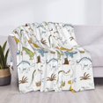 thumbnail image 3 of Honeii Dinosaur print throw blanket, crafted from cozy cotton flannel, offers versatile home decor as a bedding suitable for all seasons.-40"x30", 3 of 6