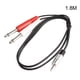 thumbnail image 1 of 3.5mm 1/8' Trs Stereo Male Jack To Dual 1/4' 6.35mm Male Plug Mono Trs Audio Y Splitter Cable 1m 1.8m 3m, 1 of 5