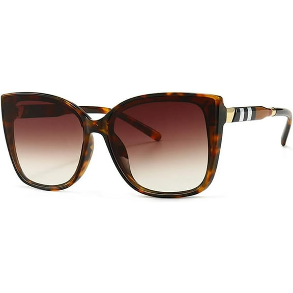 Vintage Cat Eye Stripe Sunglasses Men Women Glasses