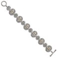thumbnail image 2 of Shey Couture QTC294 8 in. Sterling Silver with 14K Yellow Gold Bracelet - Polished & Antiqued, 2 of 5