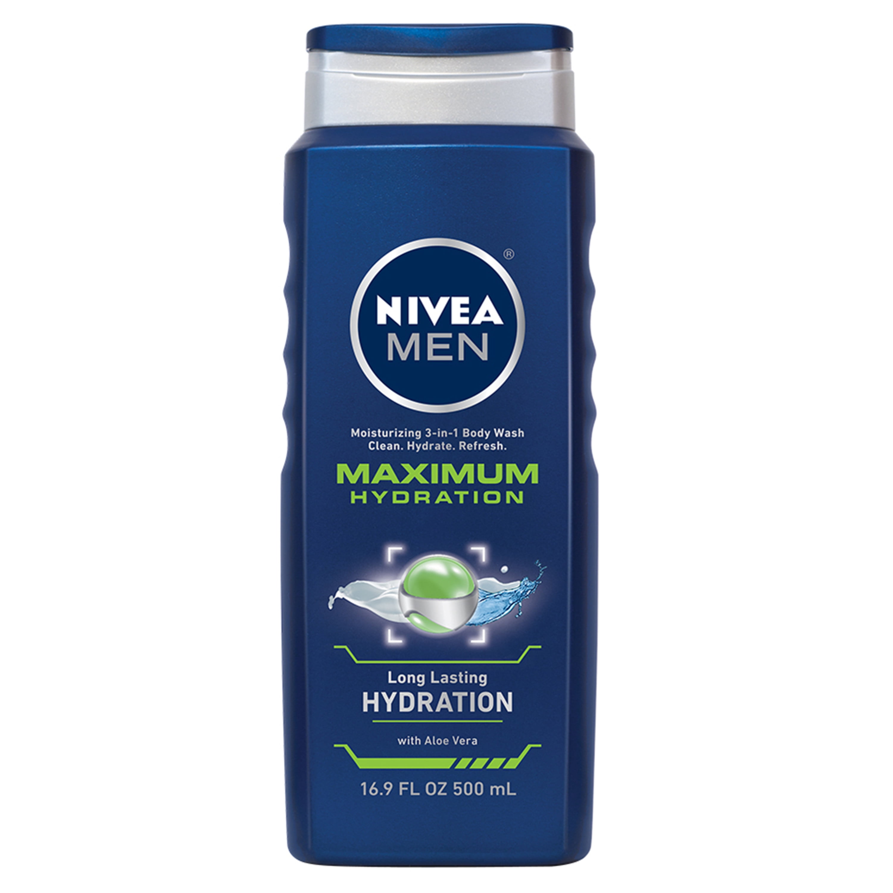 NIVEA Men Maximum Hydration Body Wash with Aloe Vera 16.9 fl. oz