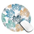 thumbnail image 2 of ZNDUO 2 Pack Round Mouse Pad Watercolor Vintage Leaf Texture 7.9" Small Non-Slip Rubber Gaming Mousepad Desk Mat for Home Office, 2 of 7