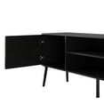 thumbnail image 5 of Home Design Dixon 63" TV Stand with Spacious Storage Compartments and Open Shelves, Modern Vintage Design for Living Room, Black, 5 of 9