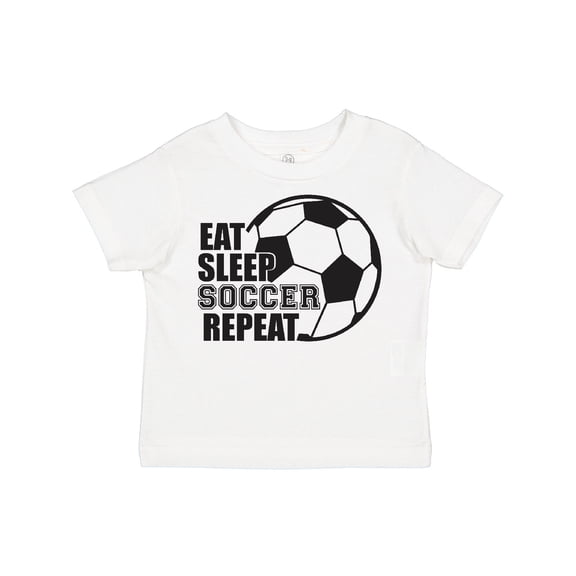 Inktastic Eat Sleep Soccer Repeat Boys or Girls Toddler T-Shirt