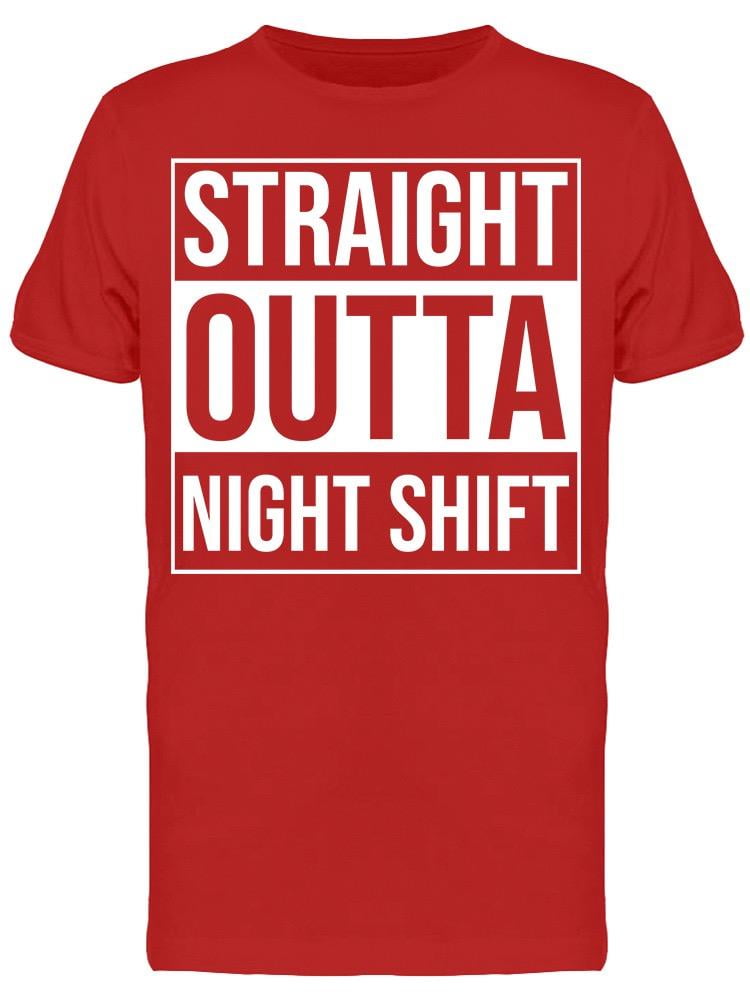 Straight Outta Night Shift Funny and Novelty Crewneck Pullover Sweatshirt for Nurse