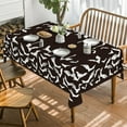 thumbnail image 4 of Halloween Tablecloth 60x60 Inch Square, Bats Black Washable Table Cover for Party Picnic Dinner Decor, 4 of 6