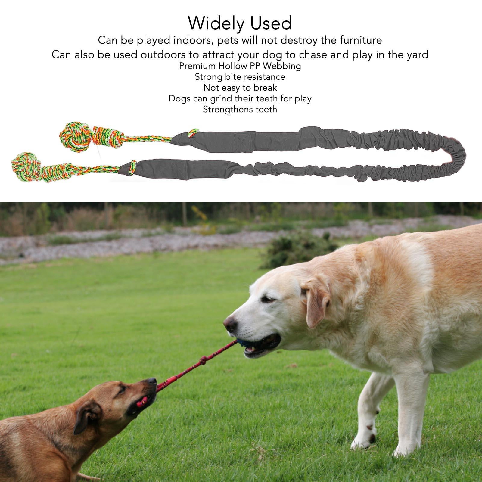 BIMZUC Durable Dog Tug Rope Toy with Bite‑Resistant Hollow Webbing, Teeth‑Grinding Rope Ball, Interactive Hanging Play for Indoor & Outdoor Use