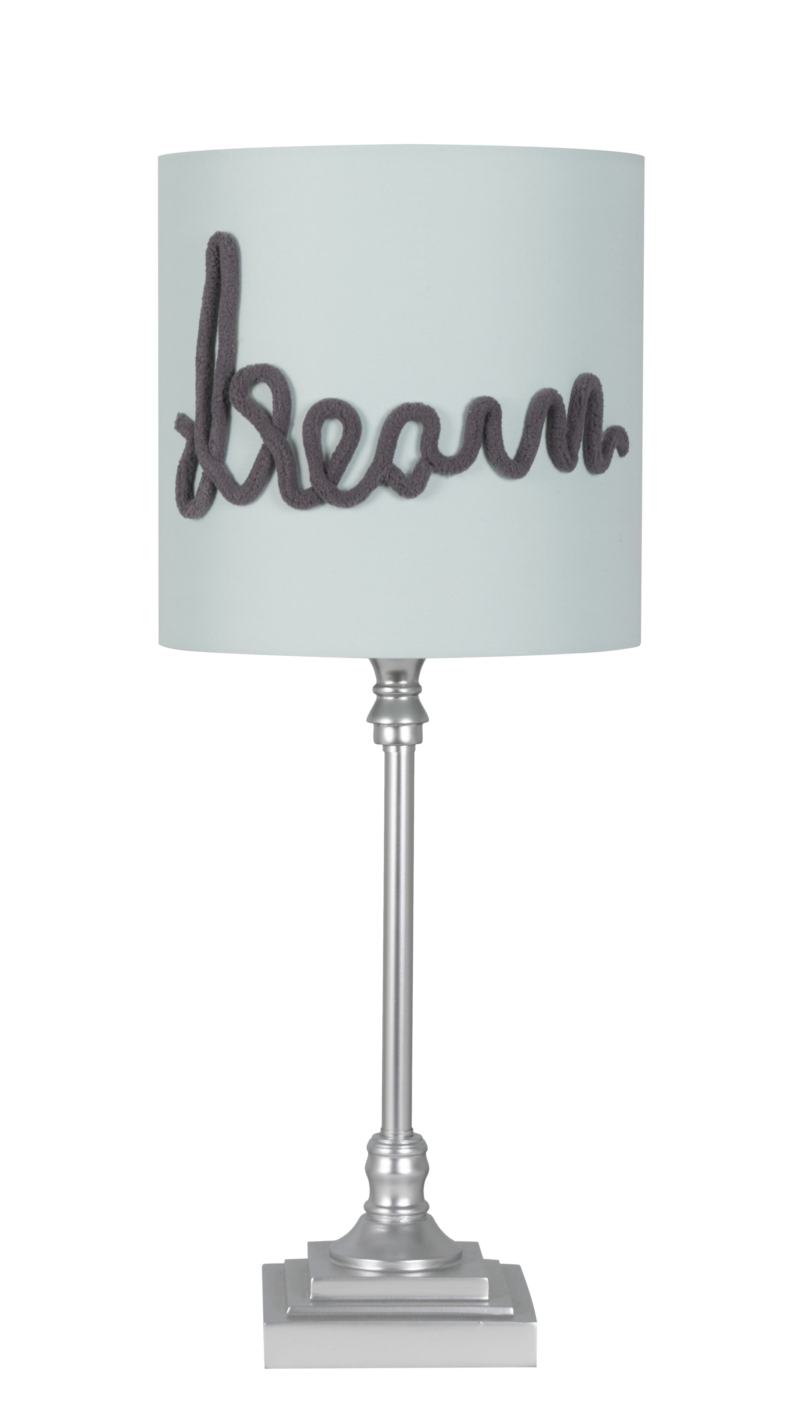 Cooper Ridge Polyresin 20.5" Table Lamp with Linen Shade, Silver