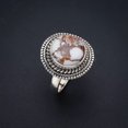thumbnail image 2 of StarGems&reg; Natural Penut Wood Jasper Handmade 925 Sterling Silver Ring 8.75 F0979, 2 of 6