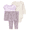 Purple Floral, variant on Baby Boy Outfit Set, 3-Piece, Sizes Newborn-12 Months