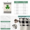 thumbnail image 6 of St. Patrick's Day Tie Up Curtains for Windows, Balloon Window Shades, Lucky Shamrock Love Black White Plaid Linen Kitchen Window Treatments Roll Up Curtain for Basement/Nursery 52"x45", 6 of 8
