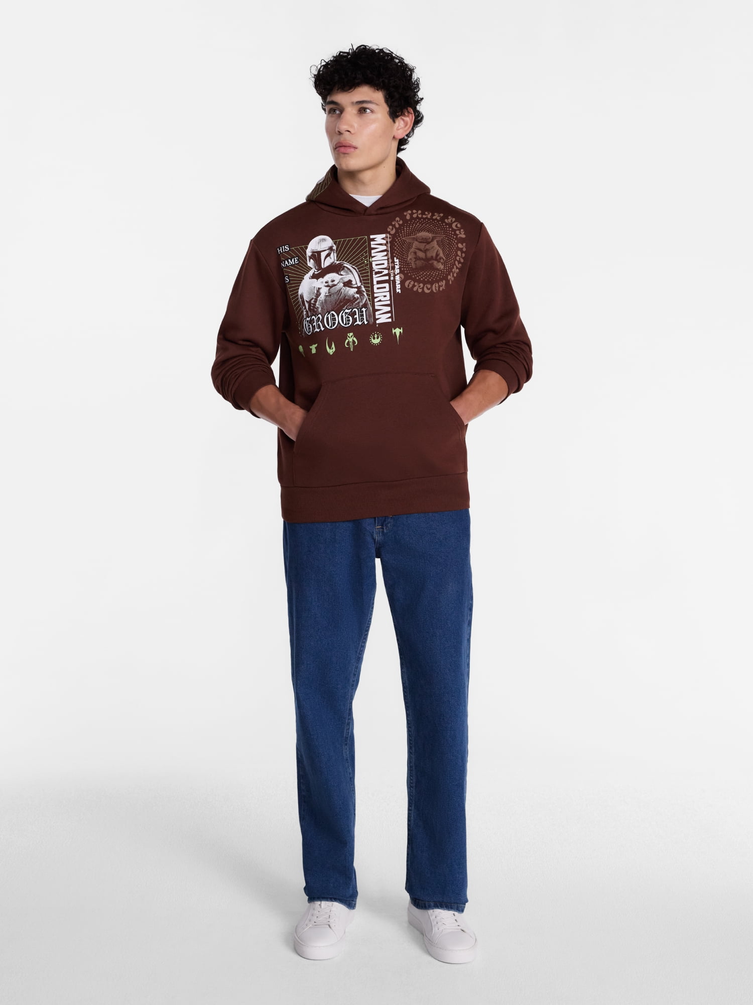 Star Wars Men's and Big Men's The Mandalorian Front Back Graphic Hoodie, Sizes XS-5XL