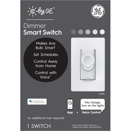 GE C by GE On / Off / Dimmer Smart Switch, 4-Wire, 1-Pack (Packaging May Vary)