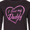 thumbnail image 4 of Inktastic I Love My Daddy in Pink Chalk Heart Long Sleeve Youth T-Shirt, 4 of 5