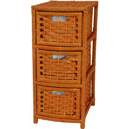 Natural Fiber Occasional Chest, 3 Drawer - Walmart.com