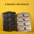 thumbnail image 5 of Bakeable Baking mold Baked Square 8 Even Nonstick Mould Mini Pound Cake Mould Cheese Cake Mould, 5 of 5