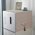 thumbnail image 1 of Nvzi 1 pieza de tela para cubrir el refrigerador, tela a prueba de polvo, cubierta antipolvo para refrigerador de doble puerta, 140 * 55 cm (marrón claro), 1 of 2