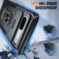 thumbnail image 3 of Tianle for Google Pixel 7a Case with Screen Protector(2Pcs), Pixel Phone [Slide Camera Lens Cover]+[360° Rotatable Metal Kickstand] Military Grade Shockproof Pixel 7A 6.1'' , Black, 3 of 6