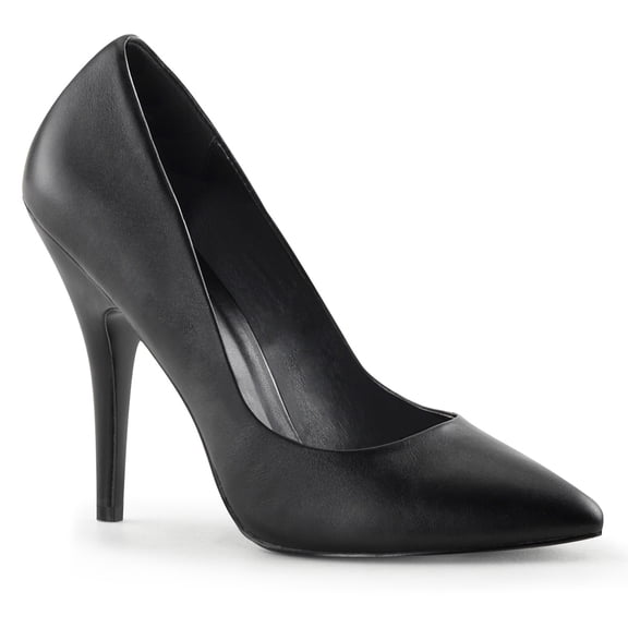 5" Classic Pump - Blk Leather, 6