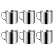 6Pcs Kids Water Mugs Espresso Cups Stainless Steel Coffee Mugs Small Water Mugs Home Accessory