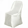 thumbnail image 2 of BalsaCircle Satin Folding Chair Cover Wedding Catering Party Ivory, 2 of 5