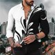 thumbnail image 1 of 2024 tops decoración camisa de solapa para hombre moda nueva calle fiesta al aire libre ropa casual primavera verano, 1 of 6