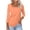 Orange, variant on Women Plus Size Tunic Blouse Square Neck 3/4 Sleeve Solid Color Pullover Casual Loose Fashion Basic Tees (XL, Pink)