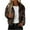 Quilted Jackets-Coffee, variant on Gamivast Womens Short Quilted Jackets Lightweight Zip up Button Down Winter Coats with Pockets Casual Work Drawstring Hem Long Sleeve Outerwear for Cold Weather