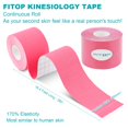 2 Rolls K Tape Knee Support 2 Inches X 16.4 Feet Uncut Roll (Pink
