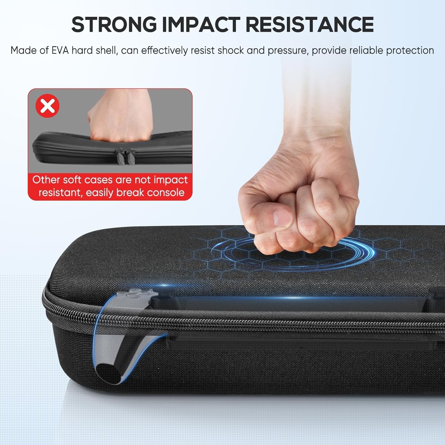 thumbnail image 3 of 8 In 1 Accessory Bundle For PlayStation Portal - Includes EVA Carrying Case, Silicone Protective Cover, 2 Screen Protectors, And 4 Thumb Grips, Compatible With PS5 Portal Console, 3 of 8
