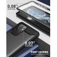 thumbnail image 6 of Clayco Xenon Series Case for Samsung Galaxy S22 Ultra 5G, [Built-in Screen Protector] Full-Body Rugged Cover Compatible with Fingerprint Reader, 6.9 inch 2022 Release (Black), 6 of 9