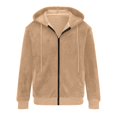 thumbnail image 4 of Maoxin Men's Jacket Men's Casual Fashionable Long Sleeved Hooded Pocket Jacket Long Sleeve Hooded Casual Outwear Jackets Jacket Coats , Beige , 2XL, 4 of 6