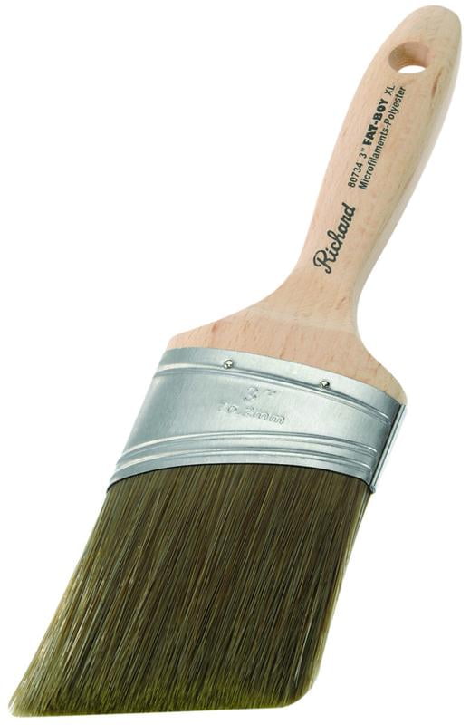 Richard 80734 Angled Oval Paint Brush, 3 in, Microfilament Polyester