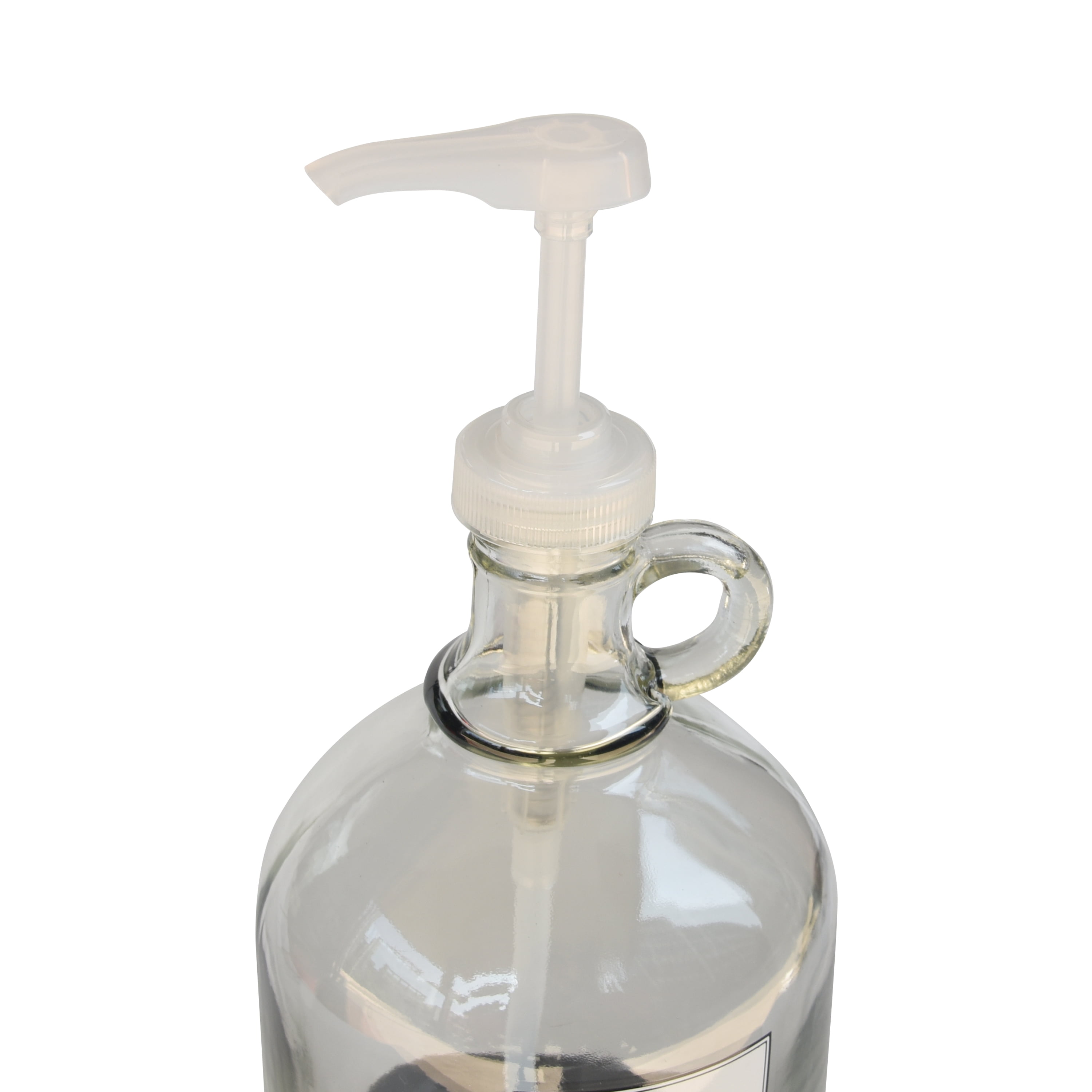 (2 pack) Better Homes & Gardens 64 oz Clear Glass Laundry Detergent Dispenser with White Lid