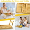 thumbnail image 4 of Bambloom Foldable Bed Tray Table,Bamboo Breakfast Tray for Sofa,Eating,TV,Beige, 4 of 7