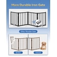 thumbnail image 3 of Puerta para perros BFNN plegable de metal, 42 cm de alto, hasta 122 cm de ancho, 3 of 8