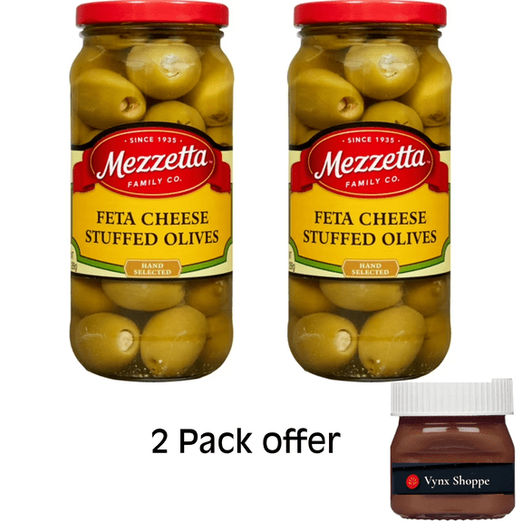 Mezzetta Feta Cheese Stuffed Olives, 9.5 oz Dr. Wt. Jar