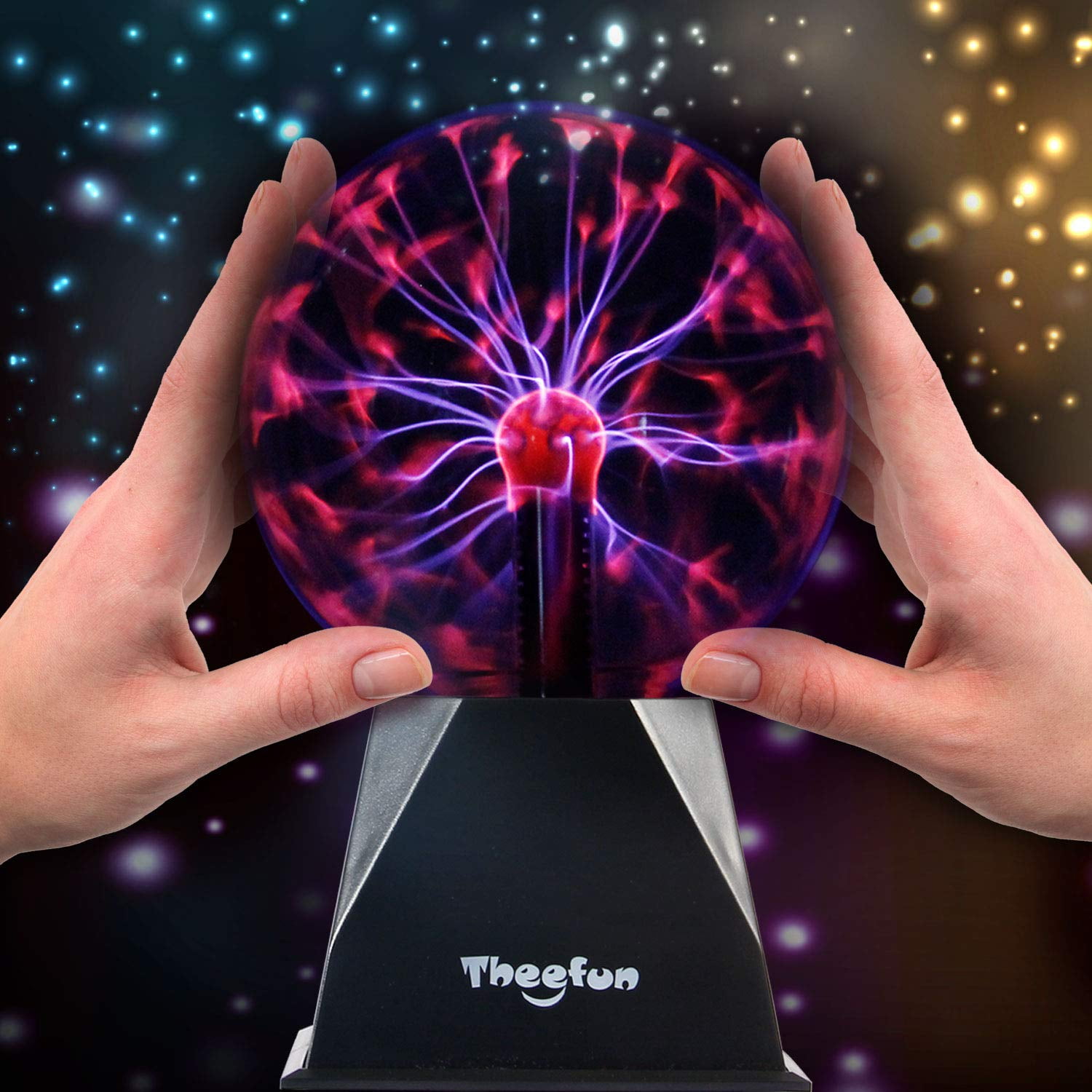Touch /& Sound Sensitive Plasma Lamp Light 8 inch Magic Plasma Ball Tradeopia Corp Nebula Sphere Globe Novelty Toy for Decorations//Kids//Bedroom