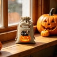 thumbnail image 7 of AZXY Halloween Drawstring Gift Bags Texture Pumpkin Print Candy Treat Pouches, Reusable Portable Multipurpose Goodie Sacks for Halloween Party Favors & Holiday Decor Storage, 7 of 7