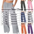 thumbnail image 3 of Neewe Women's Wide Leg Sweatpants Straight Leg Lowrise Sweat Pants Drawstring Elastic Low Waist Pants with Pockets, 3 of 7