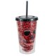 thumbnail image 3 of Vaso con Popote Cool Gear Calavera de azúcar rosa y rojo 532ml, 3 of 3
