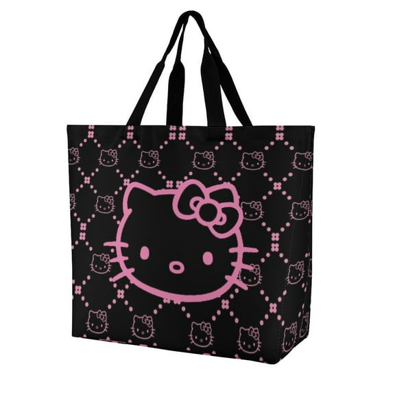 Hello Kitty Tote Bag For Women, Shoulder Bags Big Reusable Grocery Handbag For Shopping Picnic Work Beach