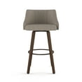 thumbnail image 2 of Amisco Ramon 26 in. Swivel Counter Stool - Beige & Brown Woven Polyester / Brown Wood, 2 of 10