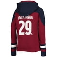 thumbnail image 4 of Youth Nathan MacKinnon Burgundy Colorado Avalanche Ageless Must-Have V-Neck Name & Number Pullover Hoodie, 4 of 4